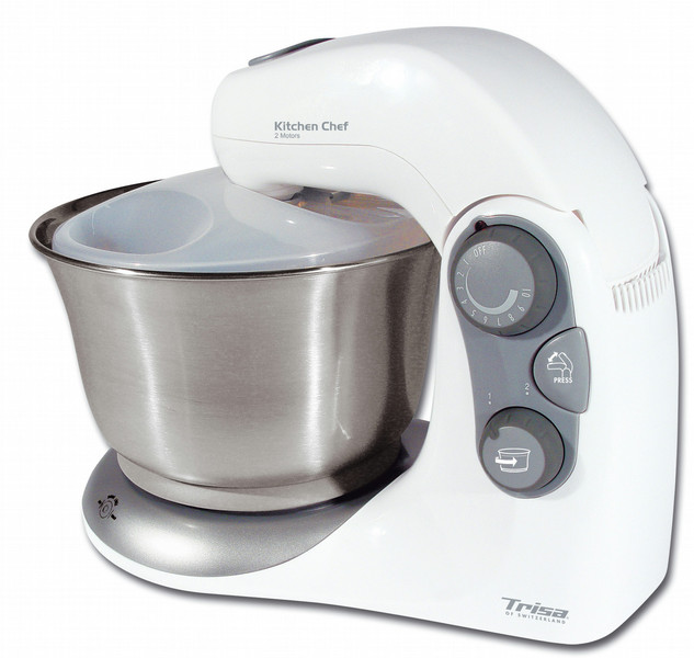 Trisa Electronics 6613-70 550Вт Stand mixer Нержавеющая сталь, Белый миксер