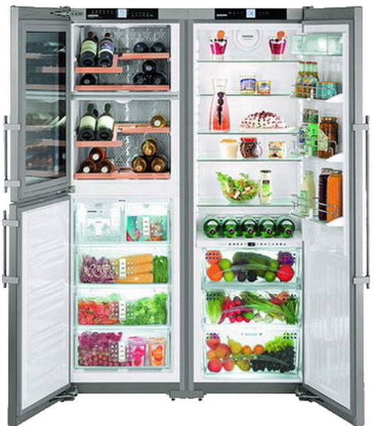 Liebherr SBSES 7165 Отдельностоящий 730л A+ Cеребряный side-by-side холодильник
