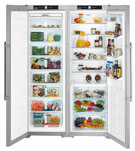 Liebherr SBSES 7253 freestanding 625L A++ Silver side-by-side refrigerator