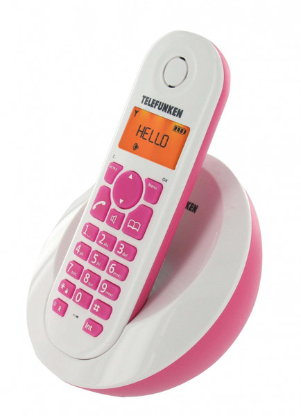 Telefunken TB 201 Peps DECT Идентификация абонента (Caller ID) Розовый