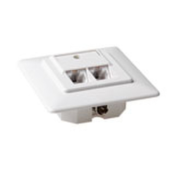 Advanced Cable Technology In-Wall Box unshielded 2 ports German Style