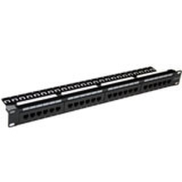 Intronics Patchpanel 24-ports UTP with cable management bar