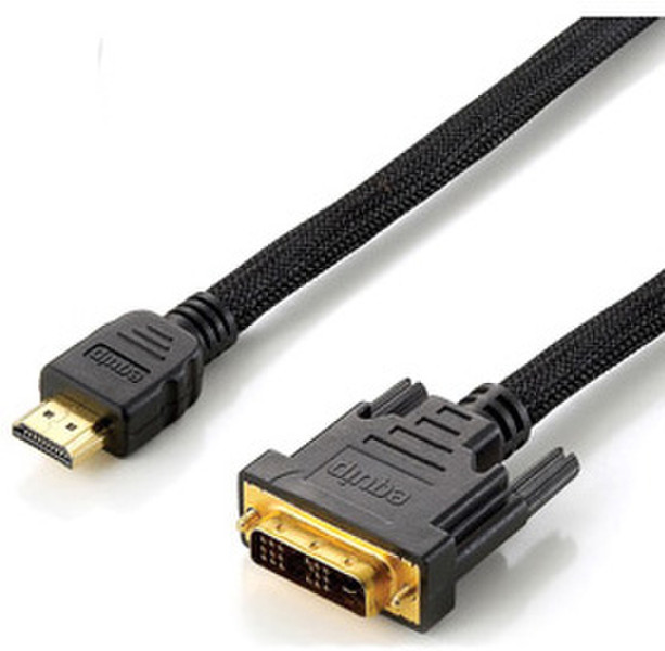 Equip 2m HDMI>DVI M/M 2м HDMI DVI-D Черный