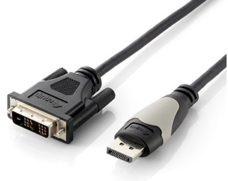 Equip 2m DisplayPort > DVI M/M 2м DisplayPort DVI-D Черный, Серый адаптер для видео кабеля