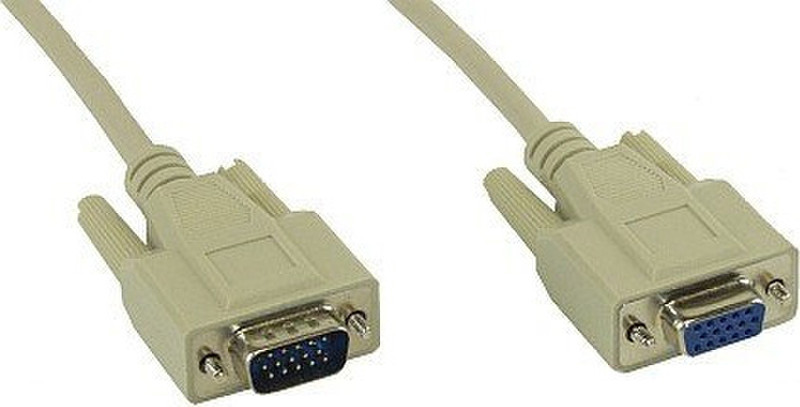 InLine 17736 10м VGA (D-Sub) VGA (D-Sub) Бежевый VGA кабель