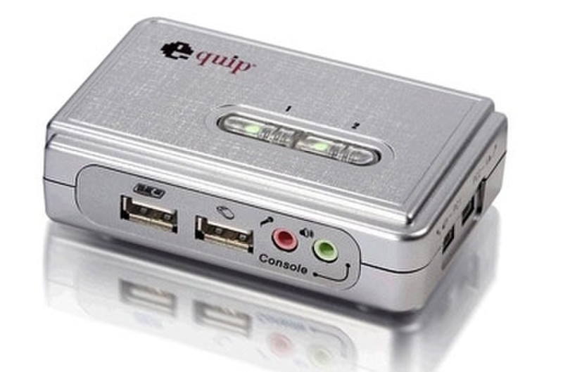 Equip Pocket KVM Switches USB + Audio Silber Tastatur/Video/Maus (KVM)-Switch