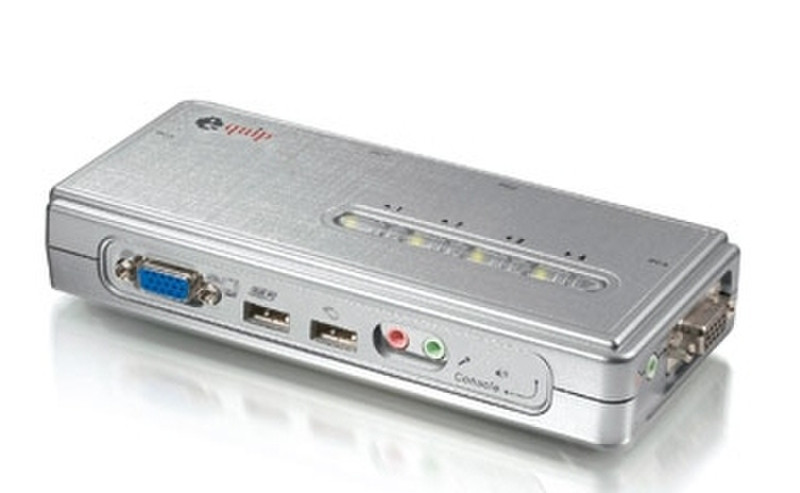 Equip Pocket KVM Switches USB + Audio Silver KVM switch