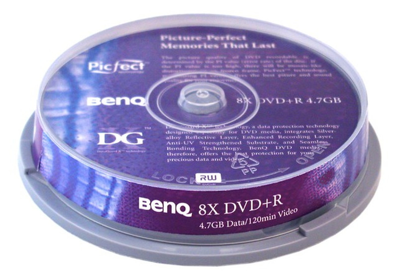 Benq DVD+R 4,7GB 120min 8x 10pk Cake Box 4.7GB DVD+R 10Stück(e)