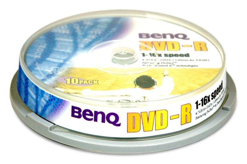 Benq DVD-R 4,7GB 120Min 16x Cake Box 10pk 4.7ГБ DVD-R 10шт