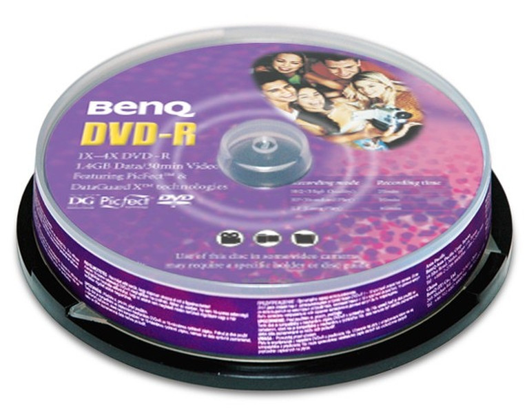 Benq DVD-R 8cm 1,4GB 30Min 4x 10pk 4.7GB DVD-R 10Stück(e)