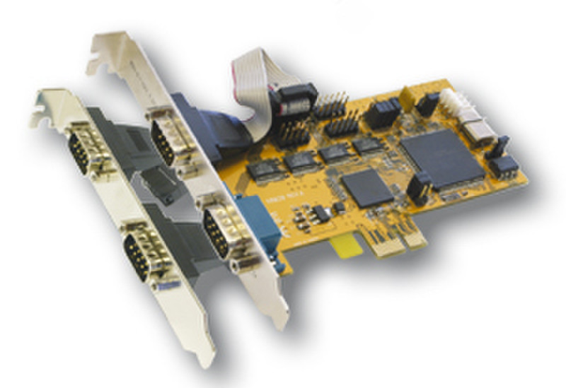 EXSYS PCI-Express 4S Serial RS-232 card интерфейсная карта/адаптер