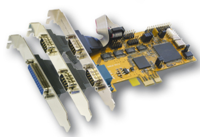 EXSYS PCI-Express 4S/1P Multi I/O card Schnittstellenkarte/Adapter