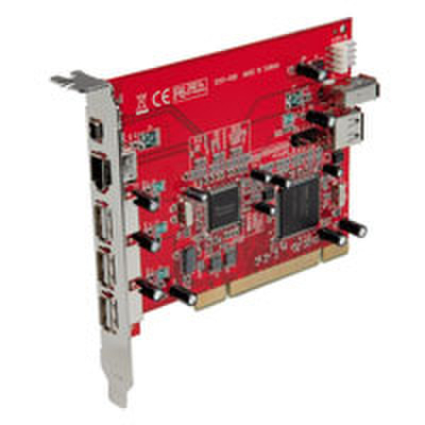 ROLINE PCI Adapter, USB 2.0 + IEEE 1394a (FireWire) USB 2.0 interface cards/adapter