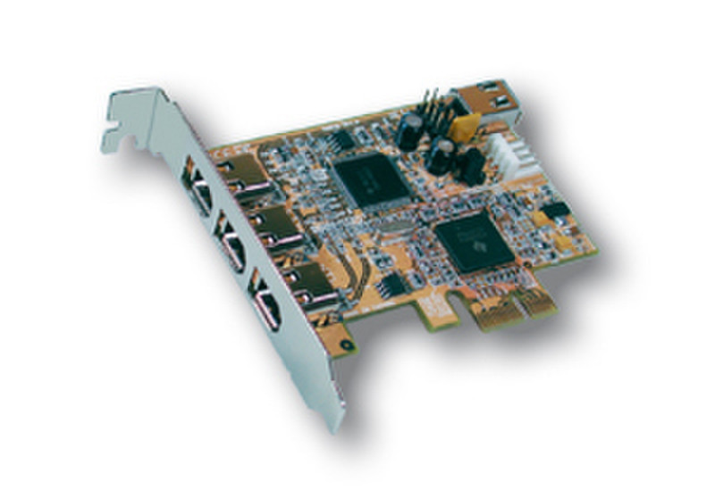 EXSYS LowProfile PCI-Express FireWire 1394A card 3+1 Ports Schnittstellenkarte/Adapter