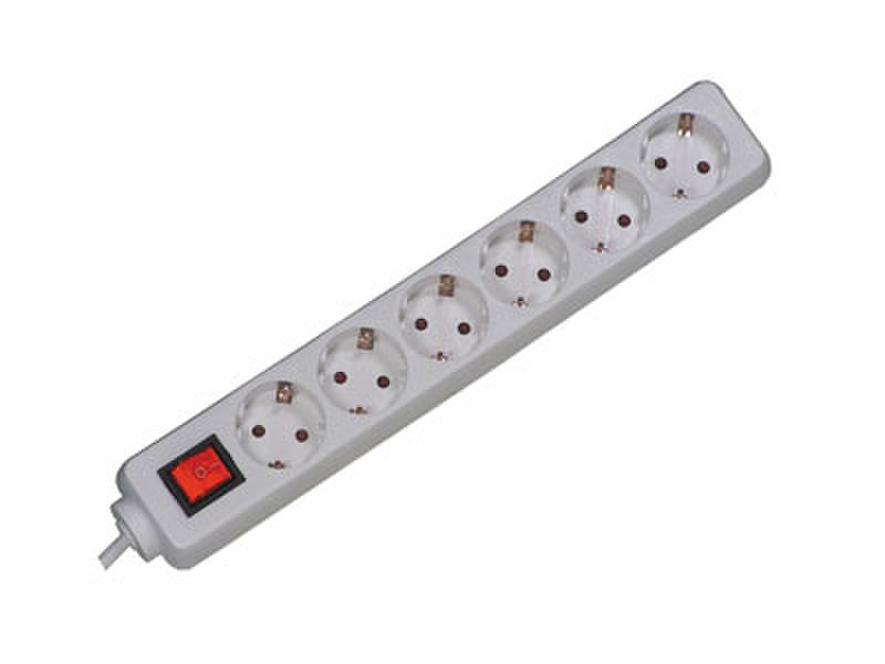Bachmann Surge protector, 1.4m 6AC outlet(s) 250V 1.4m White surge protector