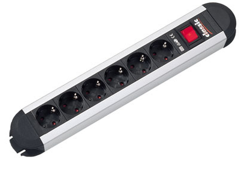 Bachmann Surge protector, 2m 6AC outlet(s) 230V 2m Black,Silver surge protector