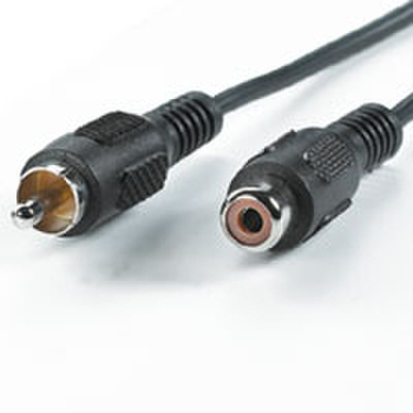 ROLINE RCA Cable, simplex ST/BU, 10m 10m RCA RCA Schwarz Audio-Kabel