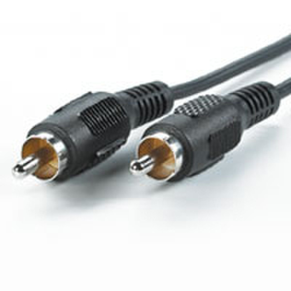 ROLINE RCA Cable, simplex ST/ST, 5m 5m RCA RCA Schwarz Audio-Kabel