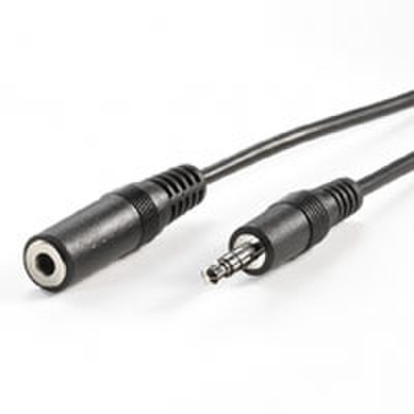 ROLINE 3.5mm Extension Cable, M/F, 10 m 10м 3.5mm 3.5mm Черный аудио кабель