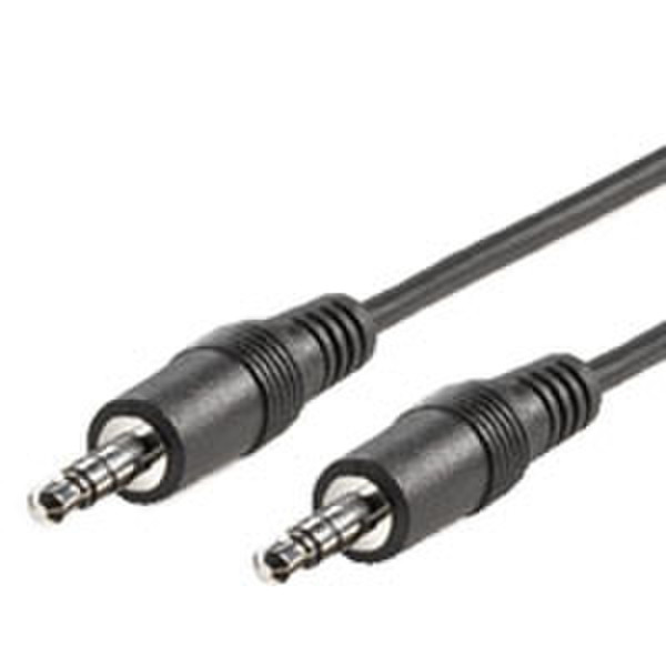 ROLINE 3.5mm AV Cable ST/ST 1m 1m 3.5mm 3.5mm Schwarz Audio-Kabel