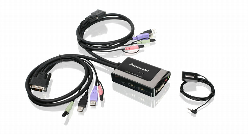 iogear GCS932UB 1.2м Черный кабель клавиатуры / видео / мыши