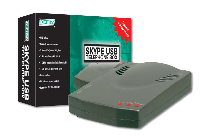 Digitus SKYPE USB TelBox Telefonumschalter-Zubehör