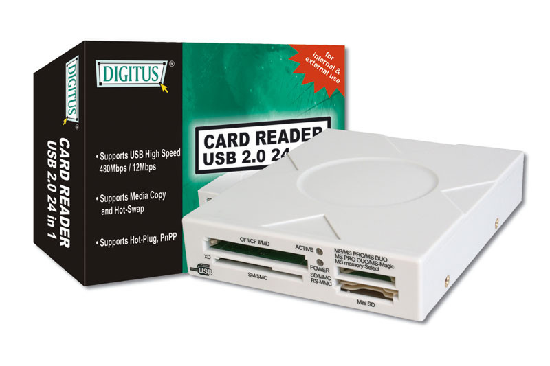 Digitus USB 2.0 Cardreader 24in1 устройство для чтения карт флэш-памяти