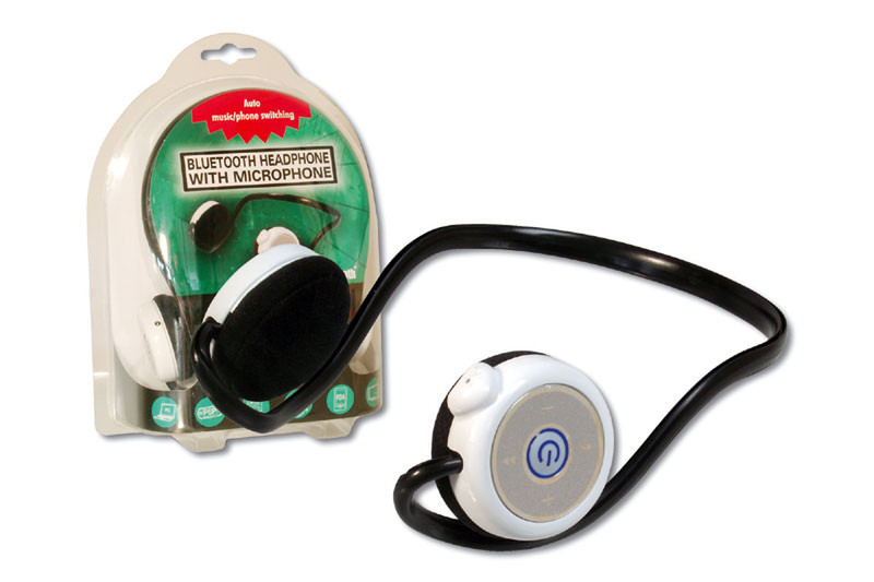 Digitus Bluetooth Headphone with Microphone Binaural Bluetooth Grau, Weiß Mobiles Headset
