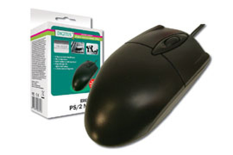 Digitus Mouse PS/2 Механический 520dpi Черный компьютерная мышь