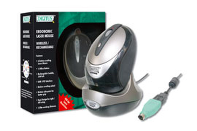 Digitus Mouse 6 button Беспроводной RF Лазерный 800dpi компьютерная мышь