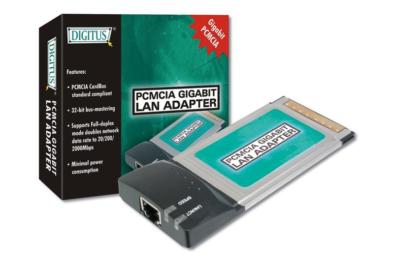 Digitus PCMCIA CardBus 10/100/1000Mbps 1000Mbit/s networking card