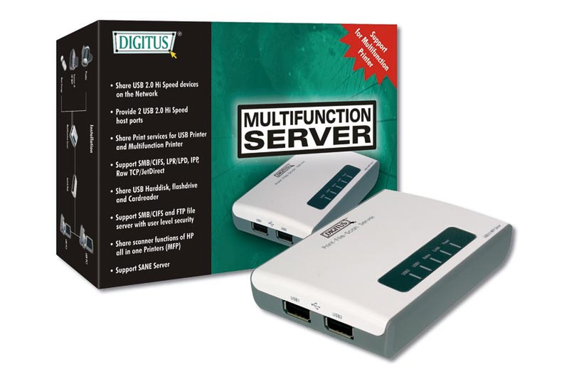 Digitus WLAN Multifunction Ethernet Print Server Wireless LAN Druckserver
