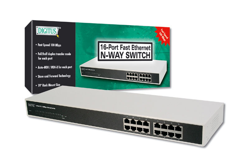Digitus Fast Ethernet N-Way Switch 16 Port 19