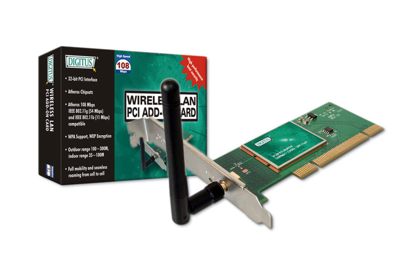Digitus WLAN PCI Adapter Internal 108Mbit/s networking card