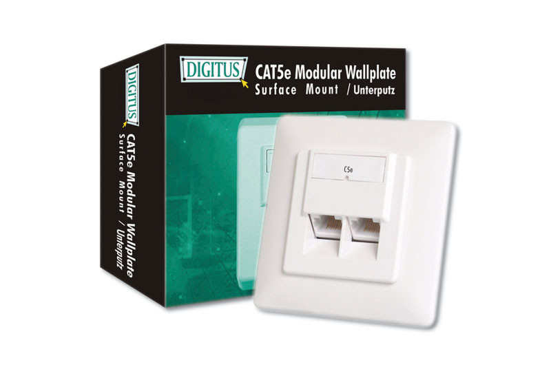Digitus Modular Wall Outlet CAT5e RJ-45 wire connector