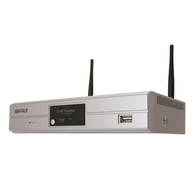 Buffalo LinkTheater Wireless A&G Network Media Player Wi-Fi Cеребряный медиаплеер