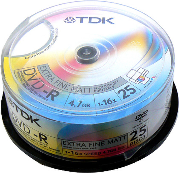 TDK DVD+R 4.7GB Printable 10PK