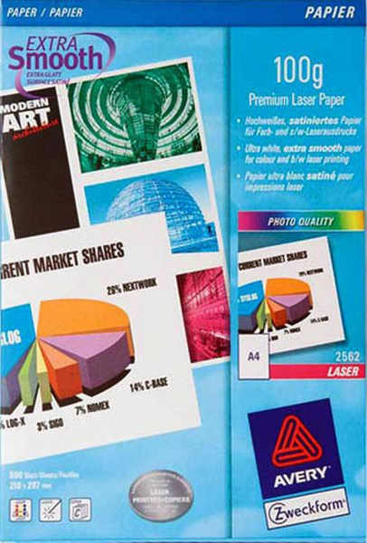 Avery Paper Colour Laser A4 Белый бумага для печати