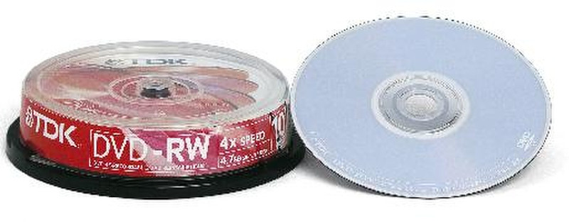 TDK DVD-RW 4.7GB 4X 10PK