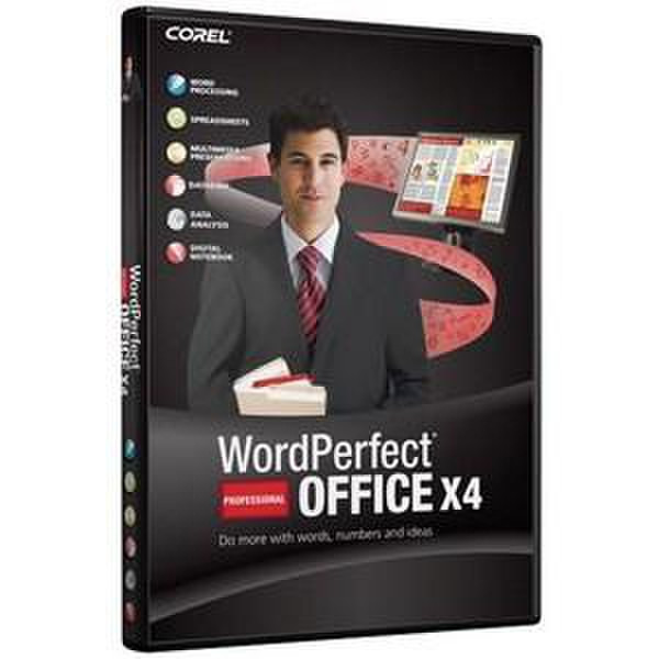 Corel WordPerfect Office X4 Professional, Media Kit, CD, ENG