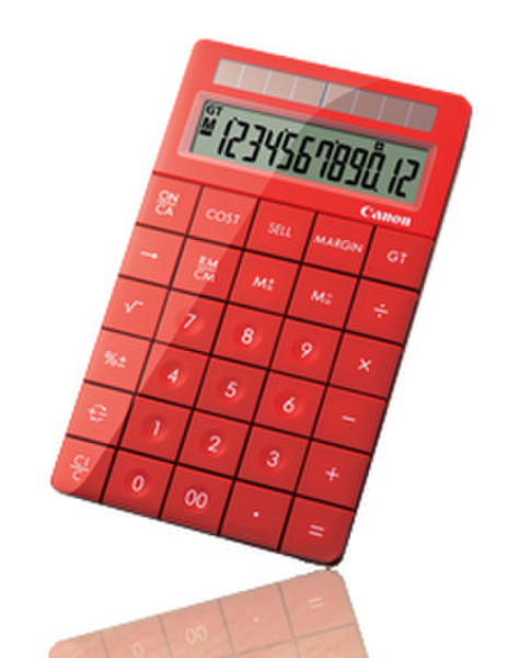 Canon X Mark I Desktop Basic calculator Red