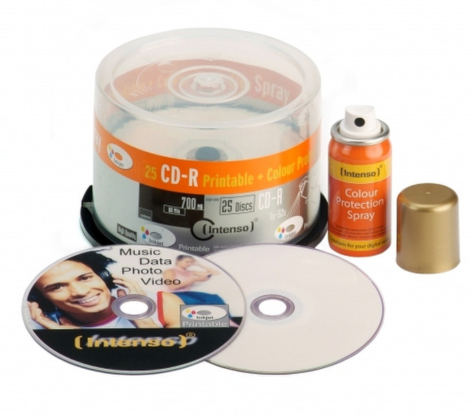 Intenso CD-R 700MB, Print+Spray CD-R 700МБ 25шт