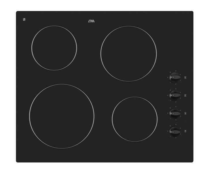 ETNA T202ZT Eingebaut Ceramic hob Schwarz Kochfeld