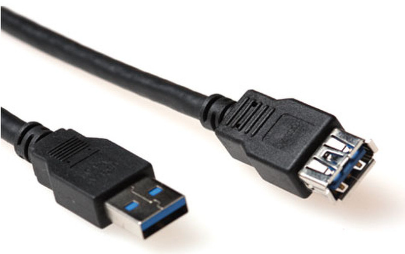 Advanced Cable Technology USB 3.0 m/f 2m 2m USB A USB A Black USB cable
