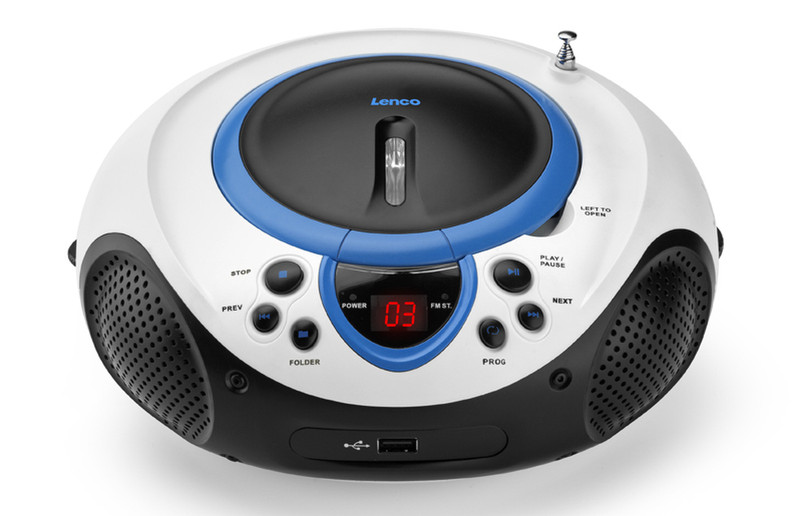 Lenco SCD-38 USB Analog Blue CD radio