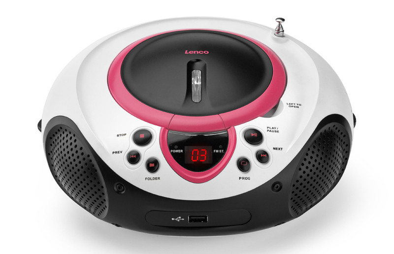 Lenco SCD-38 USB Analog Pink CD-Radio