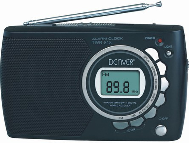 Denver TWR-818 Портативный Черный радиоприемник