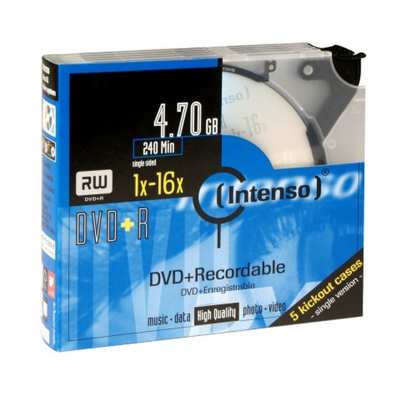 Intenso DVD+R 4.7GB, 16x 4.7ГБ DVD+R 5шт