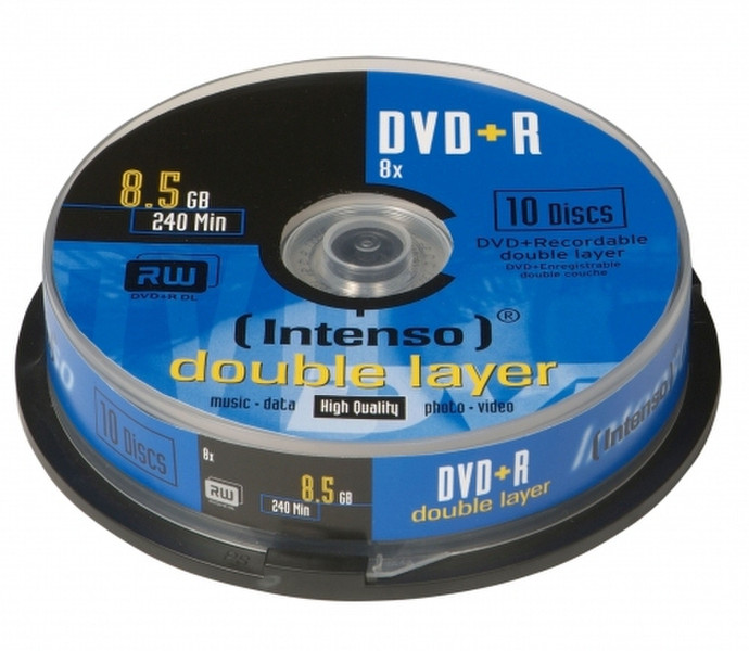 Intenso DVD+R 8.5GB, DL, 8x 8.5GB DVD+R 10pc(s)