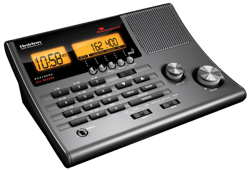 Uniden BC370CRS Часы Цифровой Черный радиоприемник